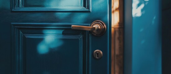 Close up of an electromagnetic door lock installed indoors enhancing home security features