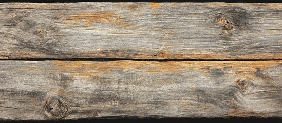 Close up of a weathered wooden fence panel showcasing its rich texture and natural grain patterns ideal for rustic themed projects