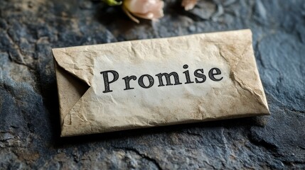 Naklejka premium A Promise Written on Crumpled Paper