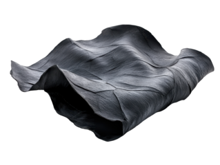 A piece of cloth with a black and white pattern. transparent background