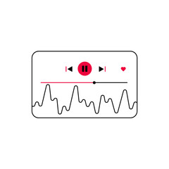 Stylish, minimalistic player with gradient buttons for easy track and album navigation. Perfect for mobile music listening with playlist control.