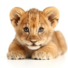 Fototapeta premium Baby Lion Isolated