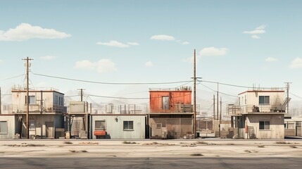 Fototapeta premium A photo of Minimal Worker Homes