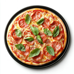 Pizza Top View Isolated