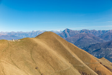 View of the mountains of Intelvi Vallley