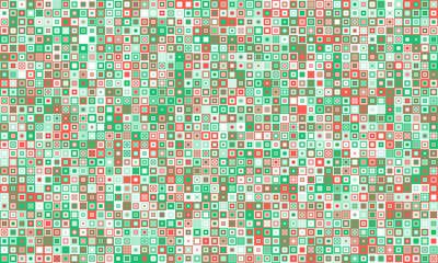 Fototapeta premium Elegant mosaic tile pattern with vibrant colours. Perfect for textile, decorative covers, or modern graphic design with structured and symmetrical appeal.