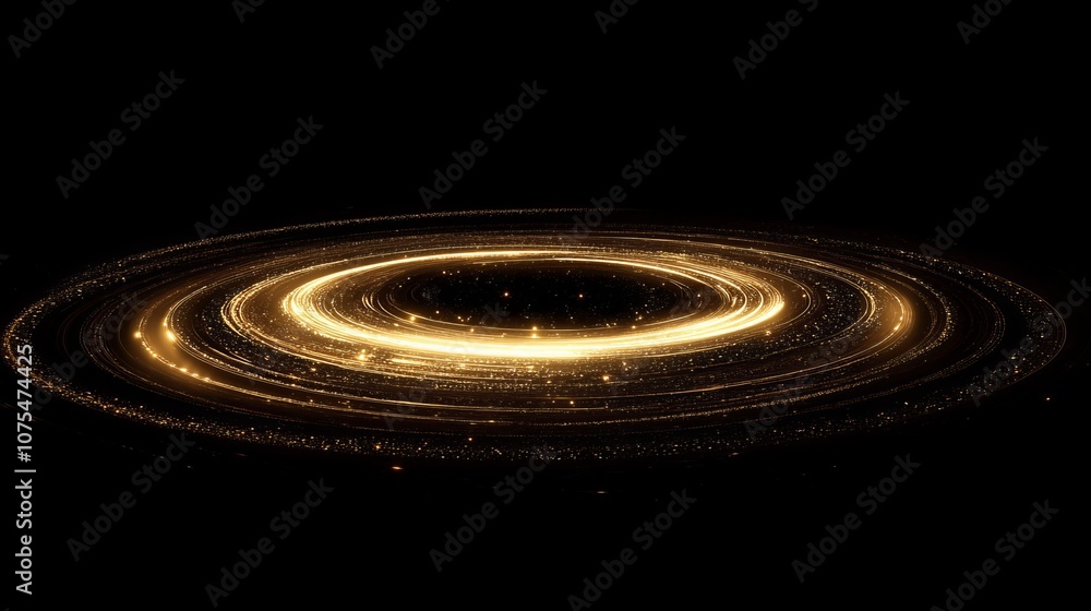 Poster this abstract art piece represents quantum physics, showcasing intricate entanglements with circles 