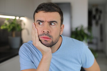 Man observing something with lots of attention 