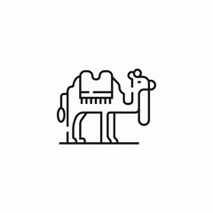 desert camel icon sign vector
