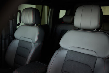 Discover the Stylish Car Interior with Premium Leather Seats for elegance and comfort