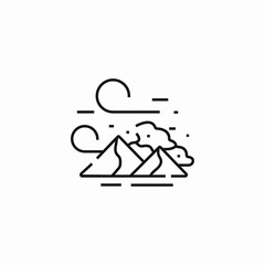 desert wind icon sign vector