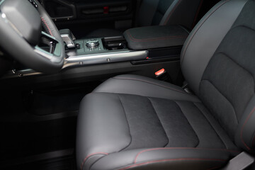 Discover the Stylish Car Interior with Premium Leather Seats for elegance and comfort