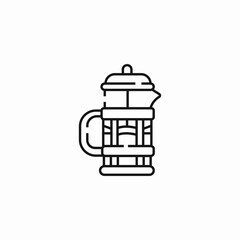 filter teapot icon sign vector