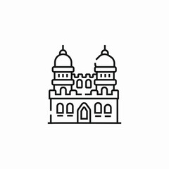 mosque temple icon sign vector