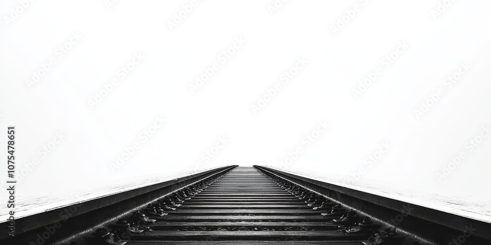 Poster the endless railway tracks symbolize both a journey and travel experiences, embodying speed and effi