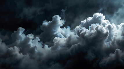 vector illustration clouds of smoke rising from a dark