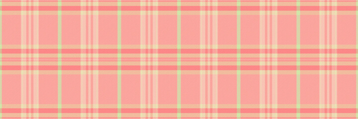 Style texture background vector, decorative textile plaid seamless. Formal pattern check tartan fabric in light and red colors.