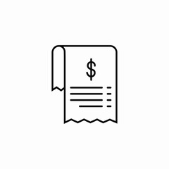 check bill icon sign vector