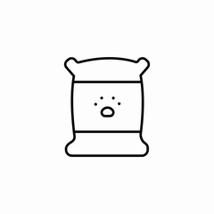 dog food bag icon sign vector