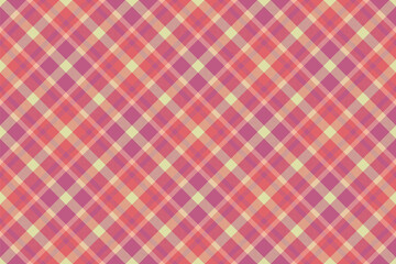 Fuzzy background texture tartan, bag fabric textile pattern. Silk seamless check vector plaid in pink and red colors.