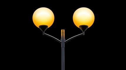 Vintage street lamp glowing softly at night in an old European city against a dark backdrop, evoking nostalgia and charm