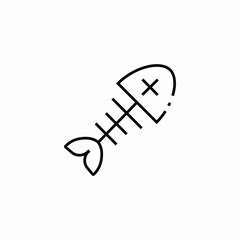 fish bone icon sign vector