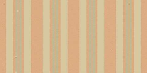 Contrast vertical stripe seamless, customizable background texture lines. Give vector fabric textile pattern in light and orange colors.