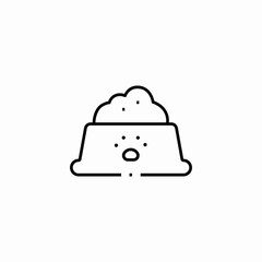 pet food bowl icon sign vector