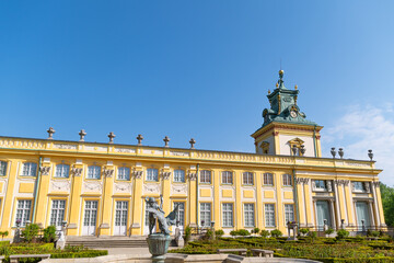 Naklejka premium Wilanоw Palace. a former royal palace. Historic Monuments. Warsaw, Poland.