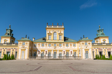 Fototapeta premium Wilanоw Palace. a former royal palace. Historic Monuments. Warsaw, Poland.