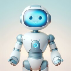 Naklejka premium Optimistic Bot The Friendly Machine