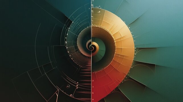 Abstract Spiral Design with Color Gradient