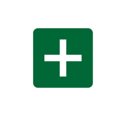 Obraz premium green first aid icon medical symbol