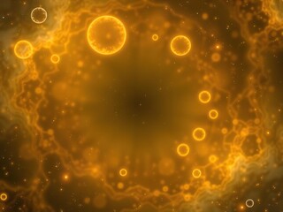 Celestial circles embedded in an amorphous, glowing background, cosmic, dreamy