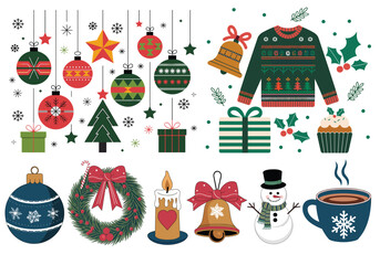Festive Christmas Vector elements Collection
