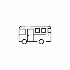 bus public transportation icon sign vector