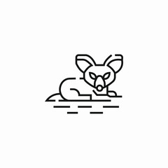 desert fox icon sign vector