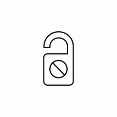 do not disturb door handle icon sign vector