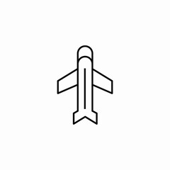 plane flight icon sign vector