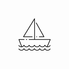 sail boat icon sign vector