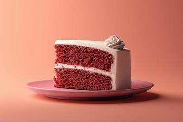 Minimalist Background. The vibrant pink hue of the cake contrasts beautifully against the minimalist backdrop