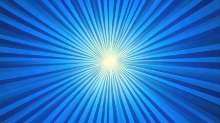 Blank promotional starburst sales banner featuring a vibrant blue backdrop