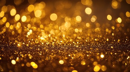 Glittering Gold Background with Bokeh Effect