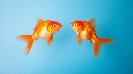 Fototapeta premium Pisces fish in synchronized motion, symbol of balance