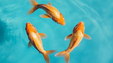 Pisces fish in synchronized motion, symbol of balance