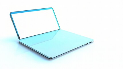 Sleek and Modern Laptop Design Isolated on White Background, Showcasing Minimalistic Style and Innovative Features for Technology Enthusiasts and Professionals