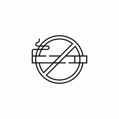 smoking prohibited no icon sign vector