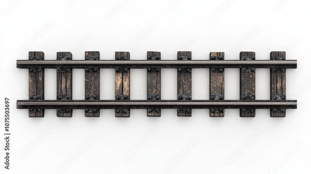 Poster this detailed and intricately designed 3d representation of a railway track is a stunning visual tha
