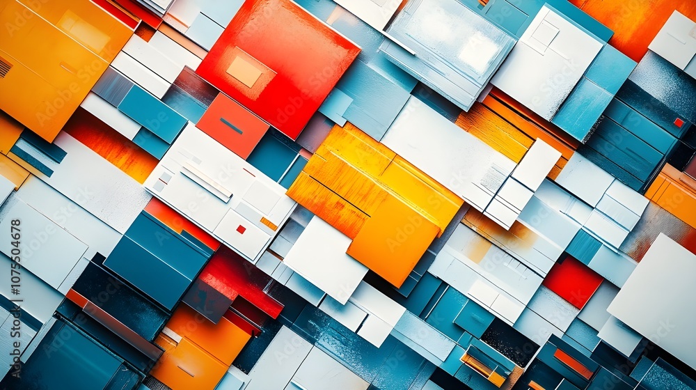 Poster abstract background with squares
