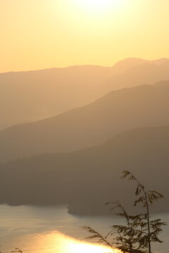 Mountain Hike Sunset View